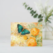 Carte Postale Collage papillon vintage (Debout devant)
