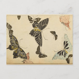 Carte Postale Collage papillon vintage