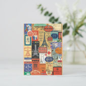Carte Postale Collage Paris (Debout devant)