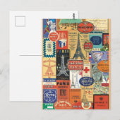 Carte Postale Collage Paris (Devant / Derrière)