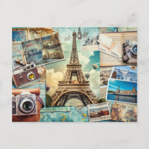 Carte postale Collage Paris