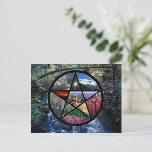 Carte postale Collage Pentacle (Debout devant)