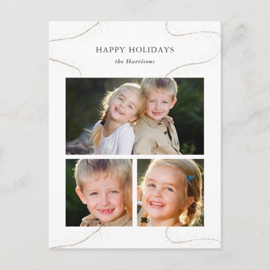 Carte Postale Collage personnalisé Fête de Noël unique (Devant)