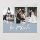 Carte Postale Collage photo à la main Dusty Merci bleu (Devant)