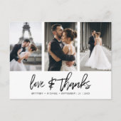 Carte Postale Collage photo à la main White Love Merci (Devant)