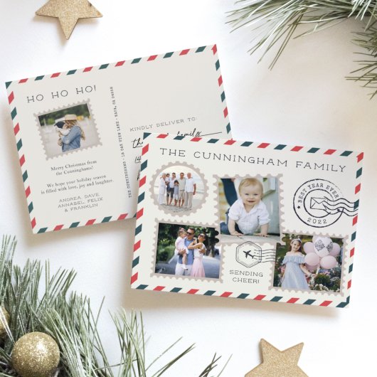 Carte postale Collage photo Air Mail Holiday