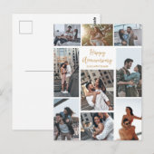 Carte Postale Collage photo d'anniversaire sur mesure Moderne Ro (Devant / Derrière)