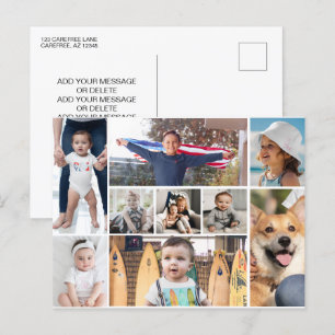 Carte Postale Collage photo de 9 images