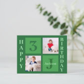 Carte Postale Collage photo de joyeux anniversaire personnalisé (Debout devant)