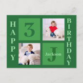 Carte Postale Collage photo de joyeux anniversaire personnalisé (Devant)