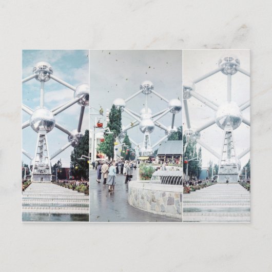 Carte Postale Collage photo de l'Atomium de Bruxelles (Devant)