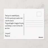 Carte Postale Collage photo de remerciement rose poudré pour 50 (Dos)