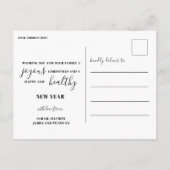 Carte Postale Collage photo de script doré Merry and Bright (Dos)