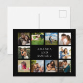 Carte Postale Collage photo dix Mariages noir (Devant / Derrière)