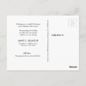 Carte Postale Collage photo du premier Noël de bébé Vert (Dos)