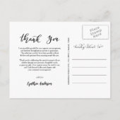 Carte Postale Collage photo du script de Merci de diplôme décont (Dos)