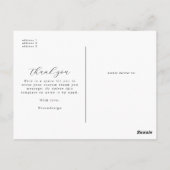 Carte Postale Collage photo en arc chic Merci Mariage minimal (Dos)