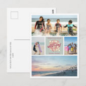 Carte Postale Collage photo Famille St Tropez Vacances amis (Devant / Derrière)