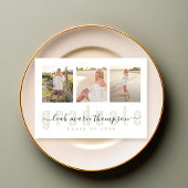 Carte Postale Collage Photo Graduate Simple Elegant Gold Script