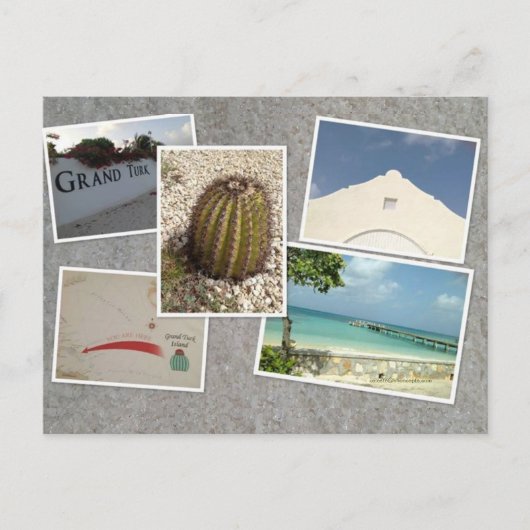 Carte Postale Collage photo Grand Turk (Devant)