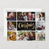 Carte postale Collage photo Joyeux Noël (Devant / Derrière)