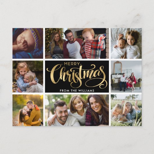 Carte postale Collage photo Joyeux Noël (Devant)