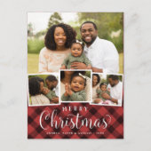 Carte postale Collage photo Joyeux Plaid (Devant)