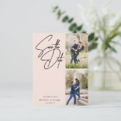 Carte Postale Collage photo manuscrit minimal rose pâle (Debout devant)