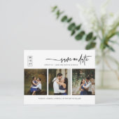 Carte Postale Collage photo minimal simple Code QR Enregistrer l (Debout devant)