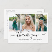 Carte Postale Collage photo moderne Elégant Graduation (Devant / Derrière)