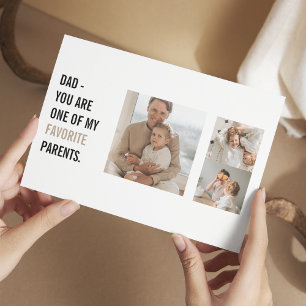 Carte Postale Collage photo moderne et cadeau de fête des pères