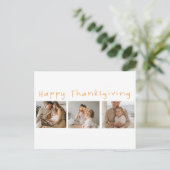 Carte Postale Collage photo moderne & Joyeux Thanksgiving (Debout devant)