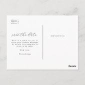 Carte Postale Collage photo moderne Mariage minimal Enregistrer  (Dos)