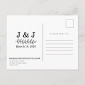 Carte Postale Collage photo neutre Enregistrer la date (Dos)