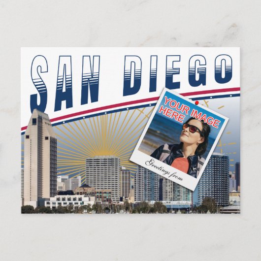 Carte Postale Collage photo San Diego California (Devant)