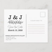 Carte Postale Collage photo simple dates Enregistrer la date (Dos)