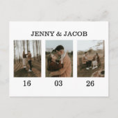 Carte Postale Collage photo simple dates Enregistrer la date (Devant)