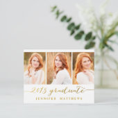 Carte Postale Collage photo simple | Invitation de la fête de gr (Debout devant)