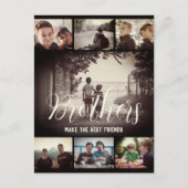 Carte Postale Collage photo sombre de meilleurs amis frères mode (Devant)