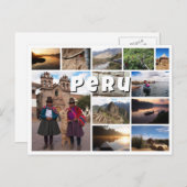 Carte Postale collage photo souvenir Pérou (Devant / Derrière)
