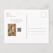 Carte Postale Collage Photo Texte Doré Mariage Enregistrer la Da (Dos)