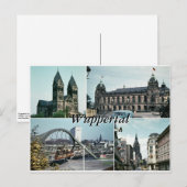 Carte Postale Collage photo Wuppertal vintage (Devant / Derrière)