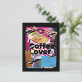 Carte Postale Collage pour amateur de café (Debout devant)