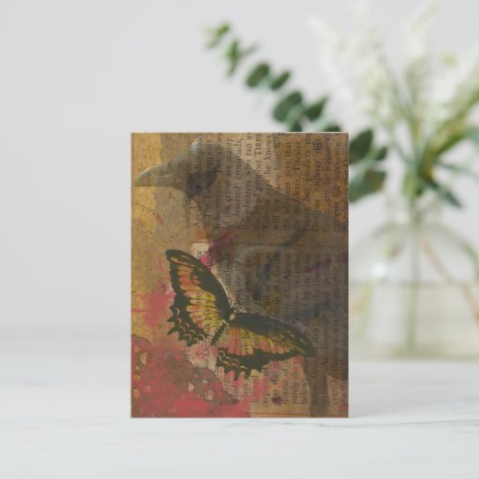 Carte Postale Collage Raven Grunge (Debout devant)