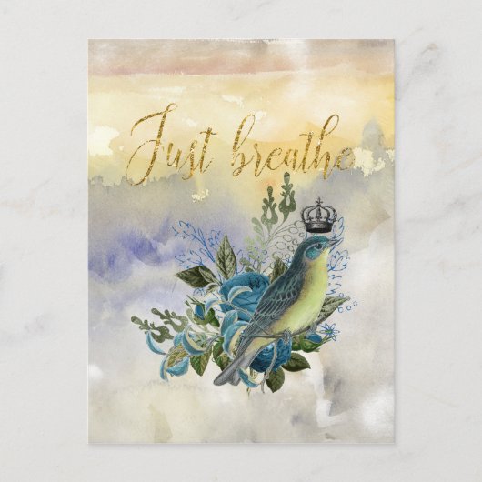 Carte Postale Collage Respirez simplement   (Devant)