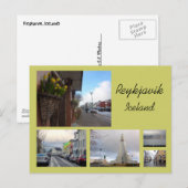 Carte Postale Collage Reykjavik (Devant / Derrière)