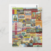 Carte Postale Collage San Francisco (Devant / Derrière)