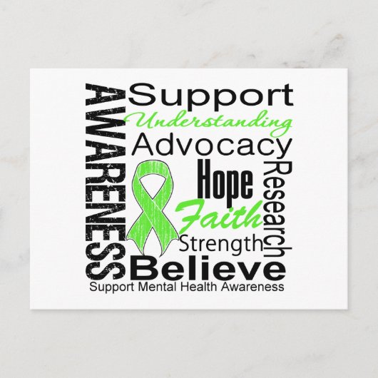 Carte Postale Collage - Sensibilisation à la santé mentale (Devant)