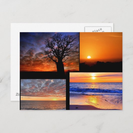 Carte postale Collage Sunset (Devant / Derrière)