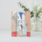 Carte Postale Collage sur papier du paysage urbain de la rue du (Debout devant)